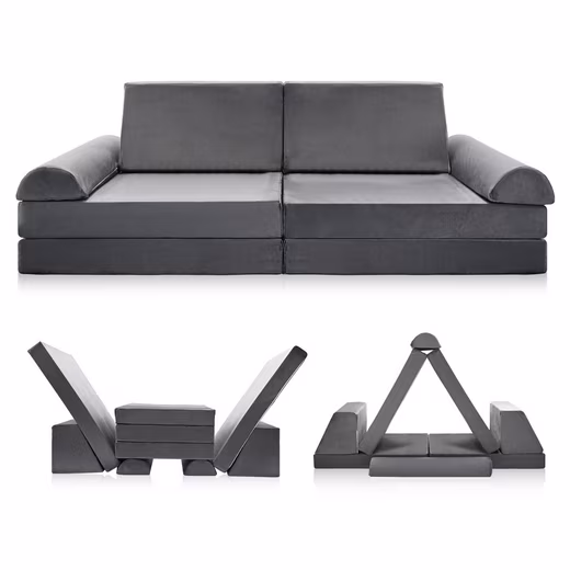 Children's sofa Play sofa for children, children's sofa made of 10 foam building blocks