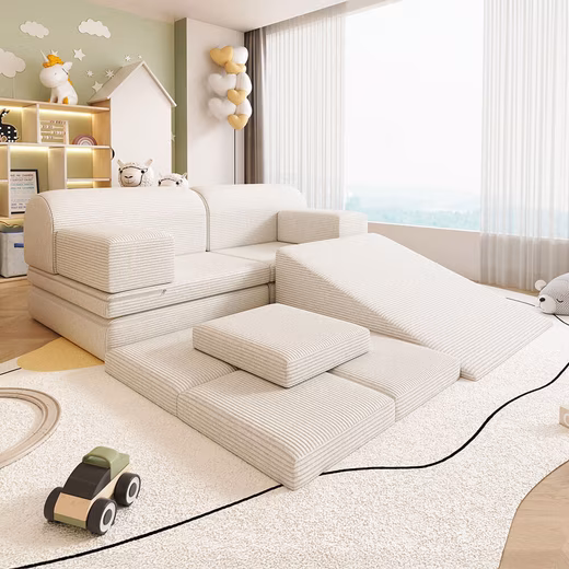 Children's sofa play sofa LIV incl. slide and stacking stones