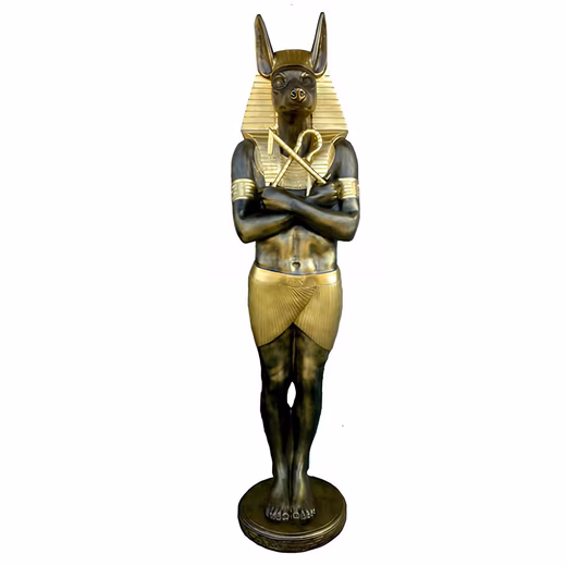 Decorative figure Large plastic figure of the Egyptian god of death Anubis