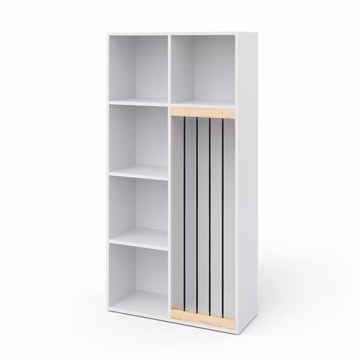 Bookcase Marvin, White, 72 x 143 cm