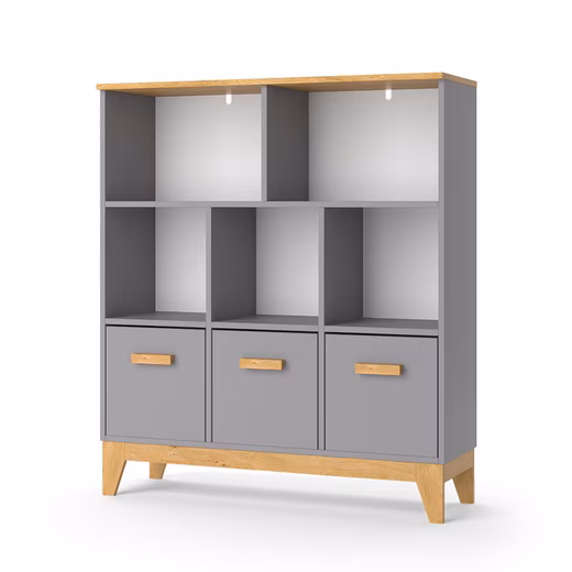 Malia Bookcase, Cashmere Oak, 98.4 x 113.4 cm