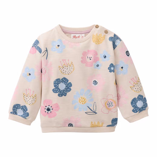 Organic cotton floral sweatshirt