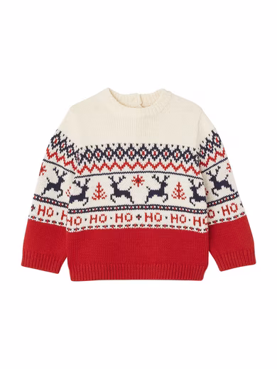 Slipover Baby Jacquard Sweater Capsule FAMILY HO HO HO