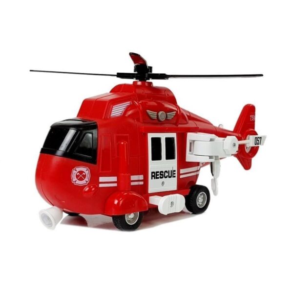 Toy helicopter with hook/carrying strap/winch - toy helicopter in red