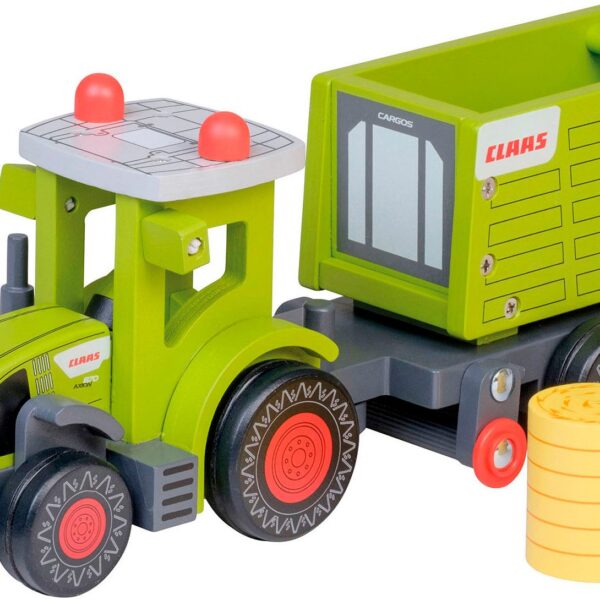 CLAAS Kids Axion 870 toy tractor- Made of wood, with tipper