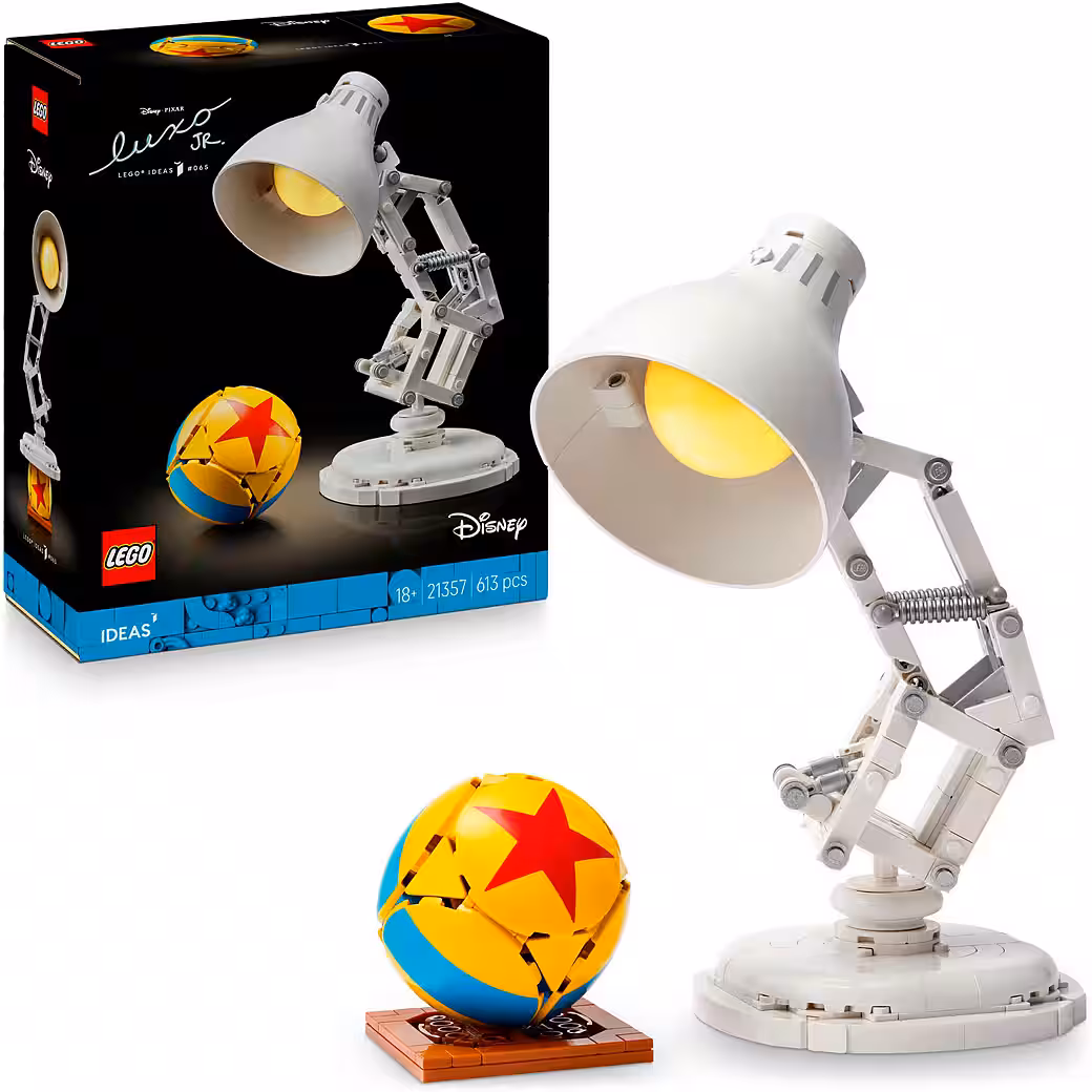 Disney Pixar Luxo Jr. (21357), LEGO Ideas Construction Bricks (613 pcs), Made in Europe
