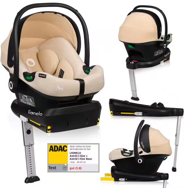 ASTRID I-SIZE baby car seat From birth, up to 87 cm, from 40.00 cm, up to 87.00 cm, (Set), Very stable carrier, Height adjustable, Modern design