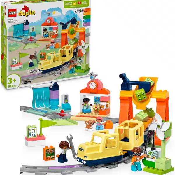 Large Interactive Railway (10428), LEGO DUPLO Town Construction Bricks (103 pcs), Made in Europe