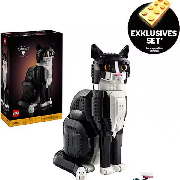 Black and white cat (21349), LEGO Ideas construction bricks (1710 pieces), Exclusive set; Made in Europe