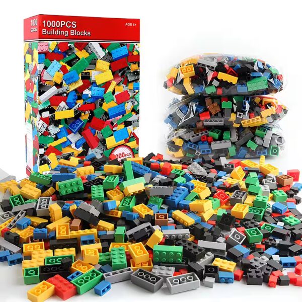1,000-piece building block set, interlocking building blocks compatible with Lego building blocks DIY Creative Building Blocks, ABS / CE, CCC, EN71 Certified