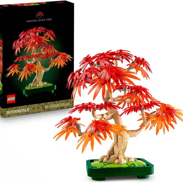 Japanese Red Maple Bonsai Tree (10348), LEGO Botanicals Construction Bricks (474 pcs), Made in Europe