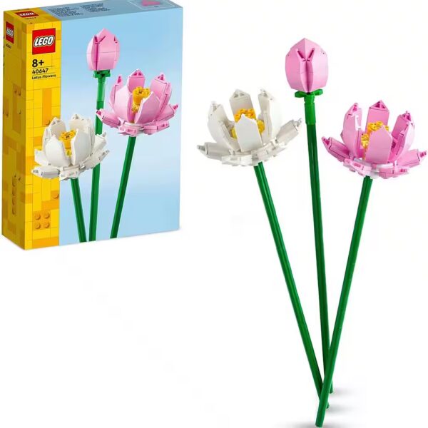 Lotus Flowers (40647), Lego Botanicals Construction Bricks (220 pcs), Made in Europe