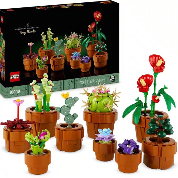 Mini Plants (10329), Lego Botanicals Construction Bricks (758 pcs), Made in Europe
