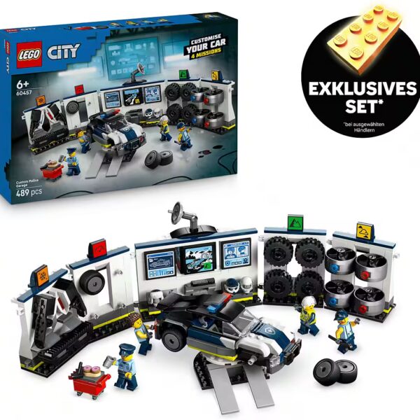 Police Workshop (60457), LEGO City Construction Bricks (489 pcs), Made in Europe