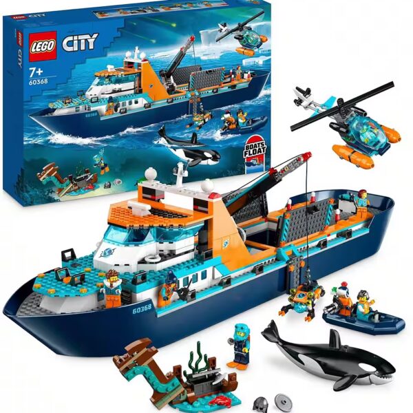 Arctic Research Vessel (60368), LEGO® City Construction Bricks (815 pcs), Made in Europe