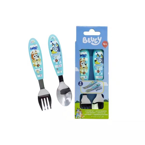 Children's cutlery Bluey Yummy metal ergo cutlery set, 2 pieces. (2-piece), stainless steel