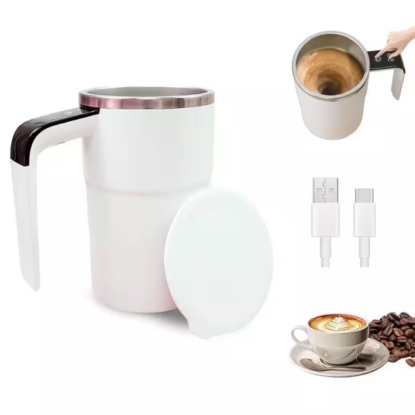 Mug 380 ML Self-Stirring Cup Stainless Steel Electric