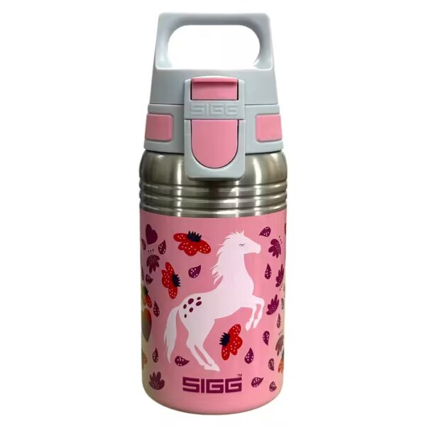 Drinking bottle children drinking bottle 0.5L horses leak-proof water bottle PINK