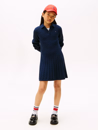 CABLE SWEATER DRESS KNITTED DRESS