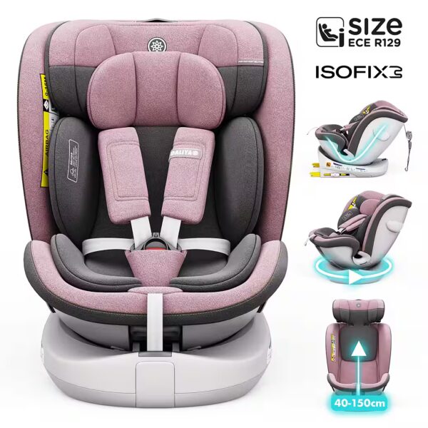 ROTAZIONE car seat, child seat, car seat, child car seat, baby carrier From birth to 12 years, from 40 cm to 150 cm, 8-stage seat tilt adjustment, height-adjustable headrest