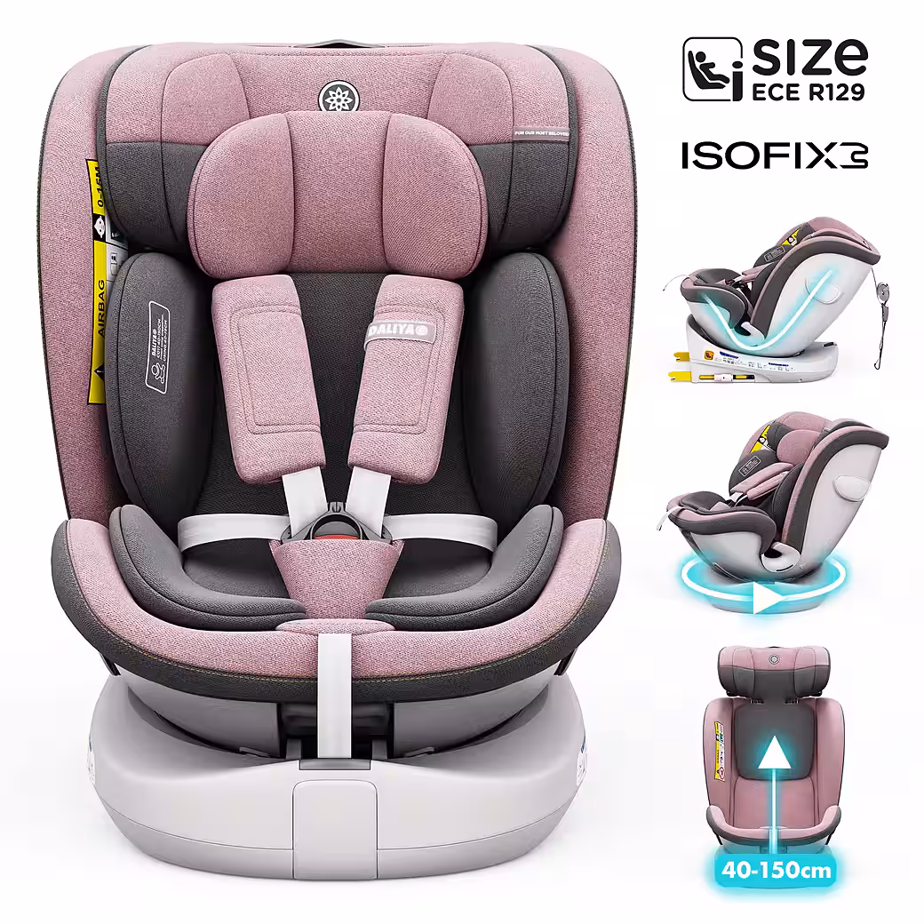 ROTAZIONE car seat, child seat, car seat, child car seat, baby carrier From birth to 12 years, from 40 cm to 150 cm, 8-stage seat tilt adjustment, height-adjustable headrest