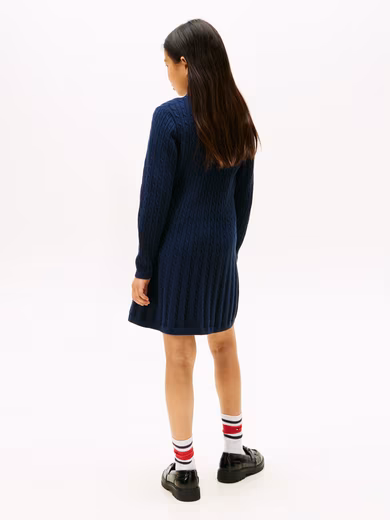 CABLE SWEATER DRESS KNITTED DRESS - Image 2