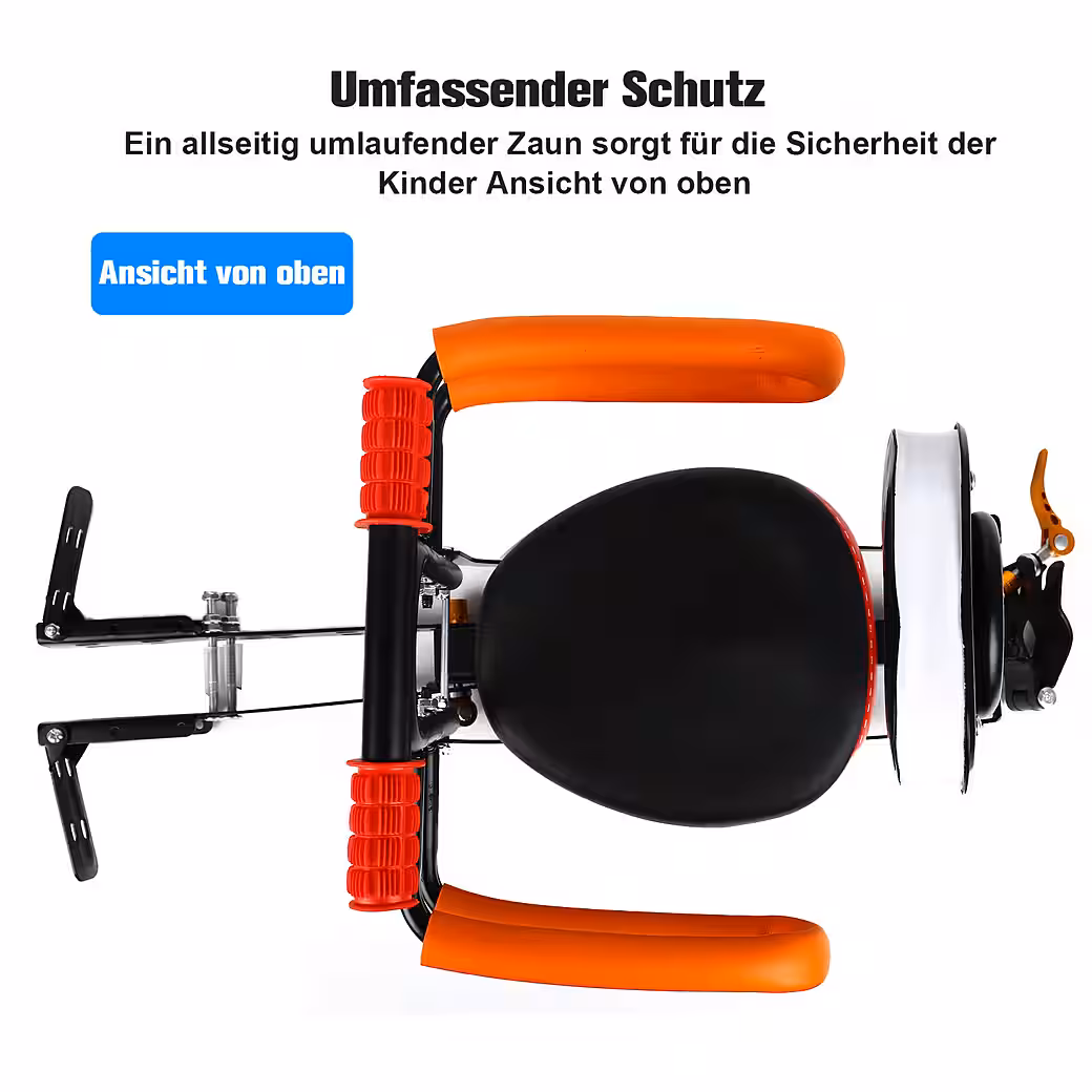 Bicycle child seat front mounted bicycle seat, portable, retractable, foldable Removable child seat, suitable for all types of bicycles - Image 3