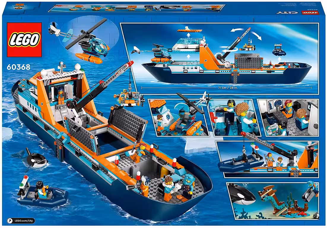 Arctic Research Vessel (60368), LEGO® City Construction Bricks (815 pcs), Made in Europe - Image 7