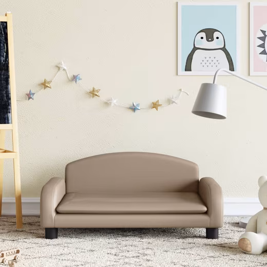 Children's Sofa Children's Sofa Cappuccino 70x45x30 cm Faux Leather Children's Couch Children's Furniture K - Image 2