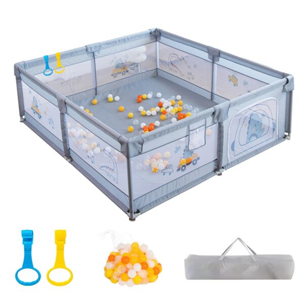 Playpen, baby playpen, safety gate with breathable mesh