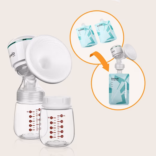 FIDI PLUS electric breast pump Set, Set, 1200mAh/USB-C/5 levels (massage) and 9 levels (pump) - Image 4