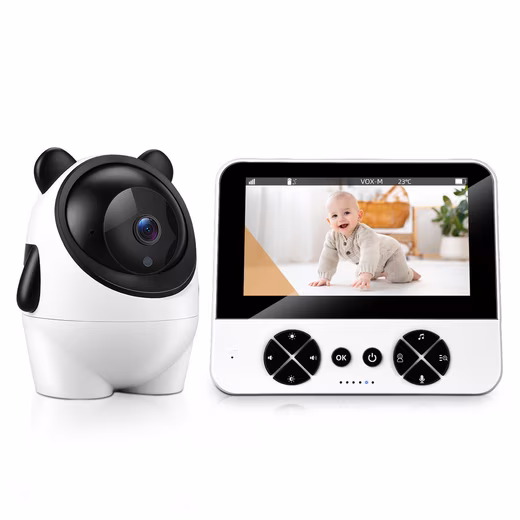 Video baby monitor with camera, 4.3 inch baby monitor, 720p baby phone with digital zoom 2x zoom, with lullaby function, vox mode