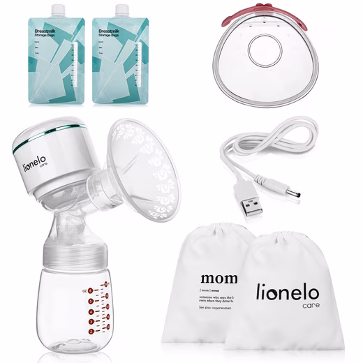 FIDI PLUS electric breast pump Set, Set, 1200mAh/USB-C/5 levels (massage) and 9 levels (pump)