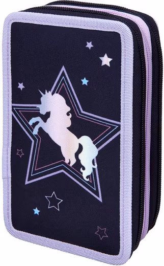 Pencil case Tripledecker, Dreamland filled, including set square