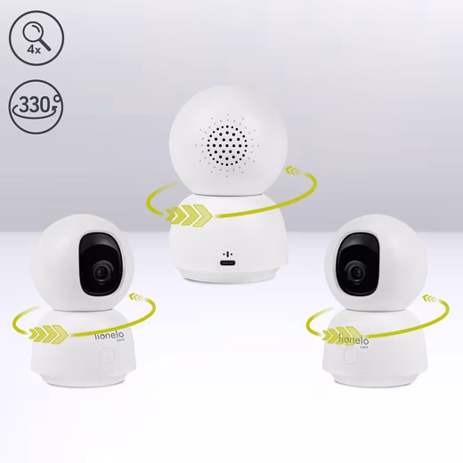 Video baby monitor BABYLINE VIEW Set, Set, Rotating camera with smartphone view/motion detection - Image 2