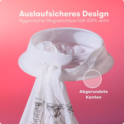 Burp cloth/vomit bag 1500 ml (25 pieces) - vomit bag with ring (Practical vomit bags for travel & emergencies, 25-piece set, robust vomit bags for on the go), vomit bags for car & children - Image 4