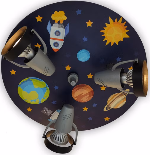 Ceiling spotlight, space spotlight without light bulbs, 3 adjustable spotlights