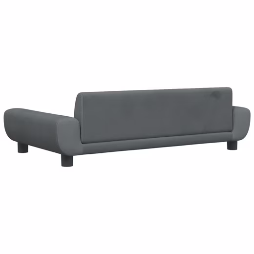 Children's Sofa Children's Sofa Dark Grey 100x54x33 cm Velvet Children's Couch Children's Furniture - Image 4