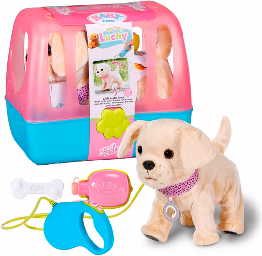 Plush figure My dog ​​Lucky with box