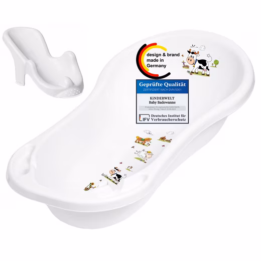 Baby Bathtub Baby Bathtub XXL 100 cm with Plug + Bath Seat