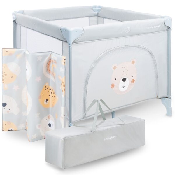 Moby-System playpen for children with mattress and carry bag