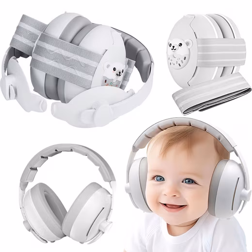 2-in-1 Ear Protection for Babies, Headphones, Newborn Ear Muffs