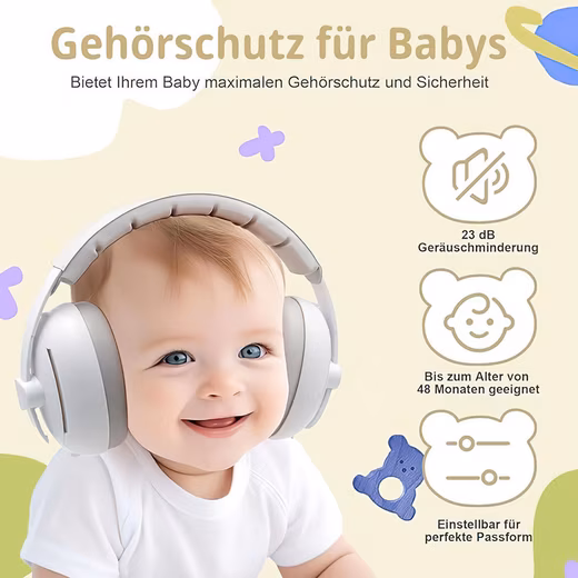 2-in-1 Ear Protection for Babies, Headphones, Newborn Ear Muffs - Image 2