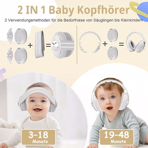 2-in-1 Ear Protection for Babies, Headphones, Newborn Ear Muffs - Image 3