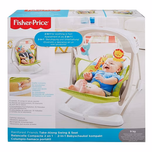 Baby swing Mattel CCN92 - Fisher-Price - 2 in 1 baby swing with movement and sou - Image 6