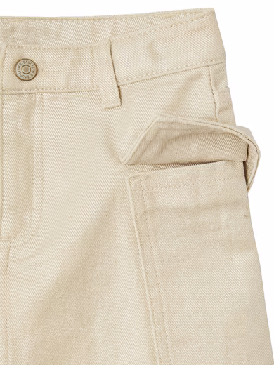 Mini skirt for girls, cargo skirt with a glossy effect - Image 4