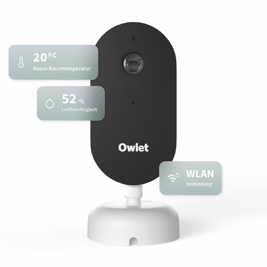 Baby monitor with video surveillance app, 2K-HD, temperature & humidity sensor