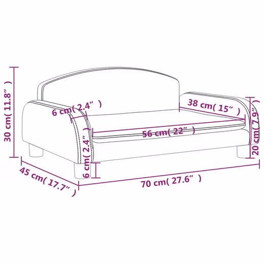 Children's Sofa Children's Sofa Brown 70x45x30 cm Fabric Children's Couch Children's Furniture Children's Room - Image 7