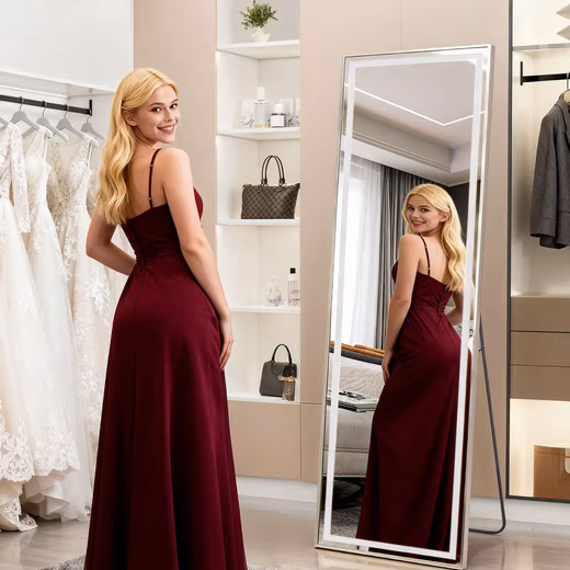 Full Length Mirror LED Full Length Mirror with Touch Light & 3 Color Temperatures - Image 7