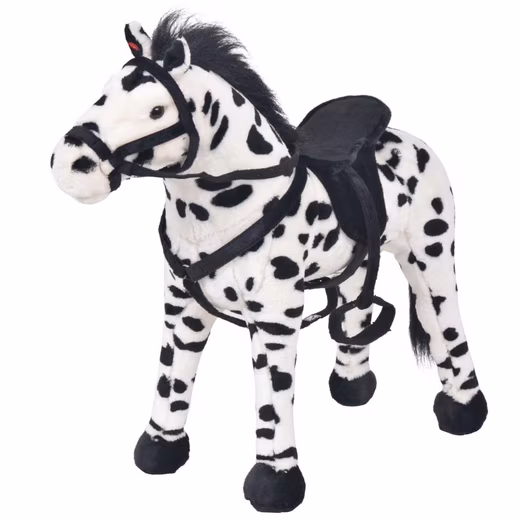 Plush toy made of polyester in white and black W/H: 71x62 cm
